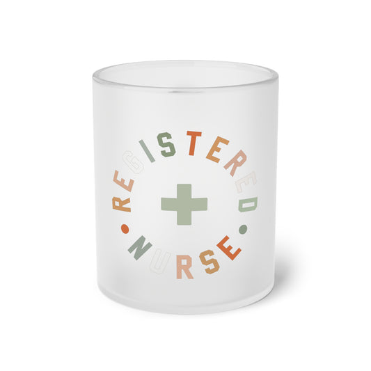 Registered Nurse Frosted Glass Mug - Gift for Nurses, Coffee & Tea Lover, Hospital Staff Cup, Nursing Graduation, Healthcare Appreciation