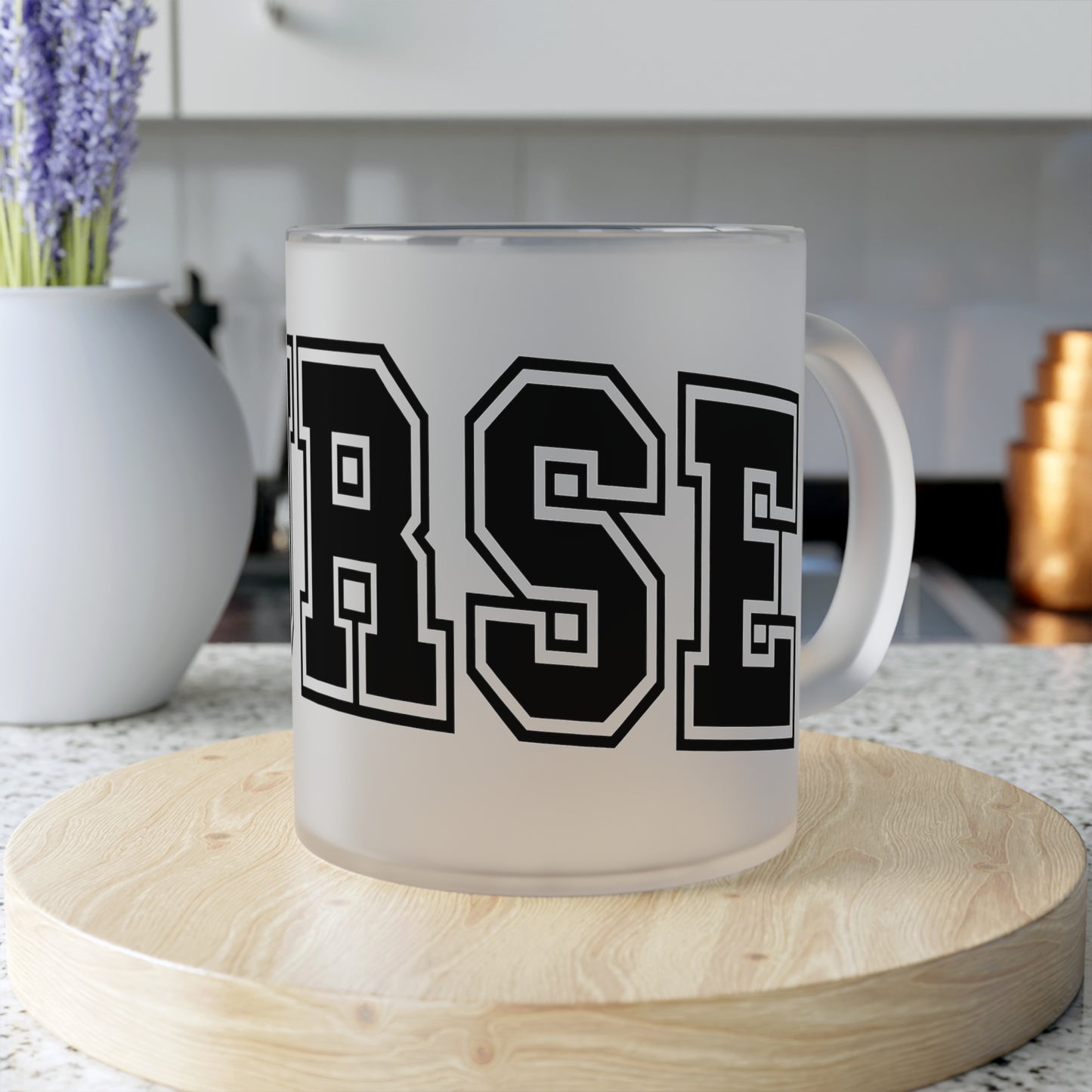 Personalized Frosted Glass Mug - Customizable Gift for Graduates